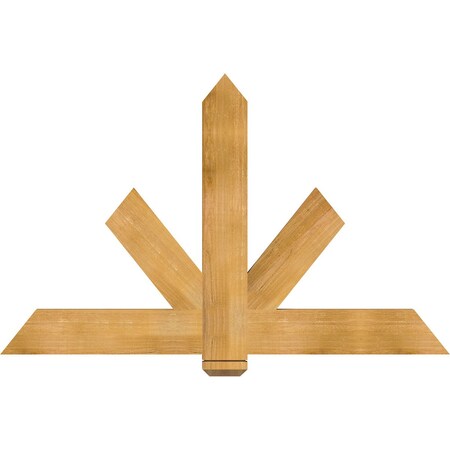 Ekena Millwork Kennewick Rough Sawn Timber Gable Bracket, Western Red Cedar, 60"W x 38"H x 2"D x 6"F, 15/12 Pitch GBW060X38X0206KEN00RWR